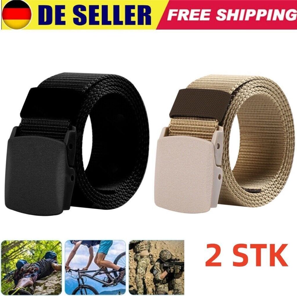 2 X Herren Taktischer Gürtel Nylon Gürtel für Männer Produktbild 