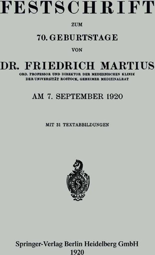 Festschrift zum 70. Geburtstage