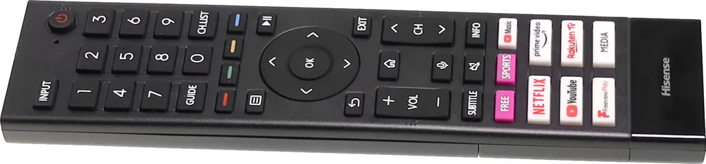 Télécommande Hisense HT280197 ERF3A80 d'origine pour TV Smart 4K UHD