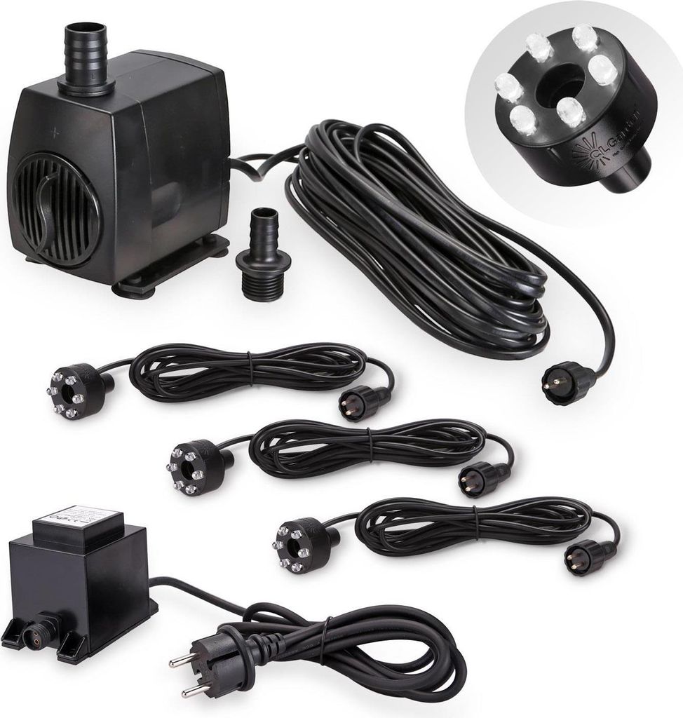 CLGarden Springbrunnen Pumpe SP3 Springbrunnenpumpe mit 3x Produktbild 