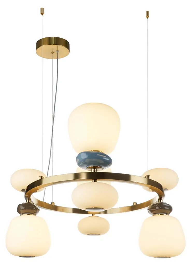 Suspension LED Design EVANS Italux Dorée - Lustre Moderne 33W Salon