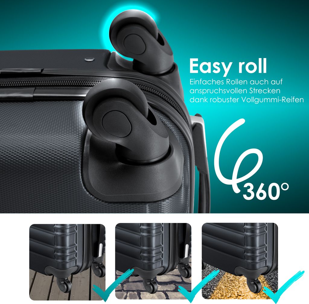 KESSER® Reisekoffer Hartschalen-Koffer Inkl. Kofferwaage + Produktbild 11