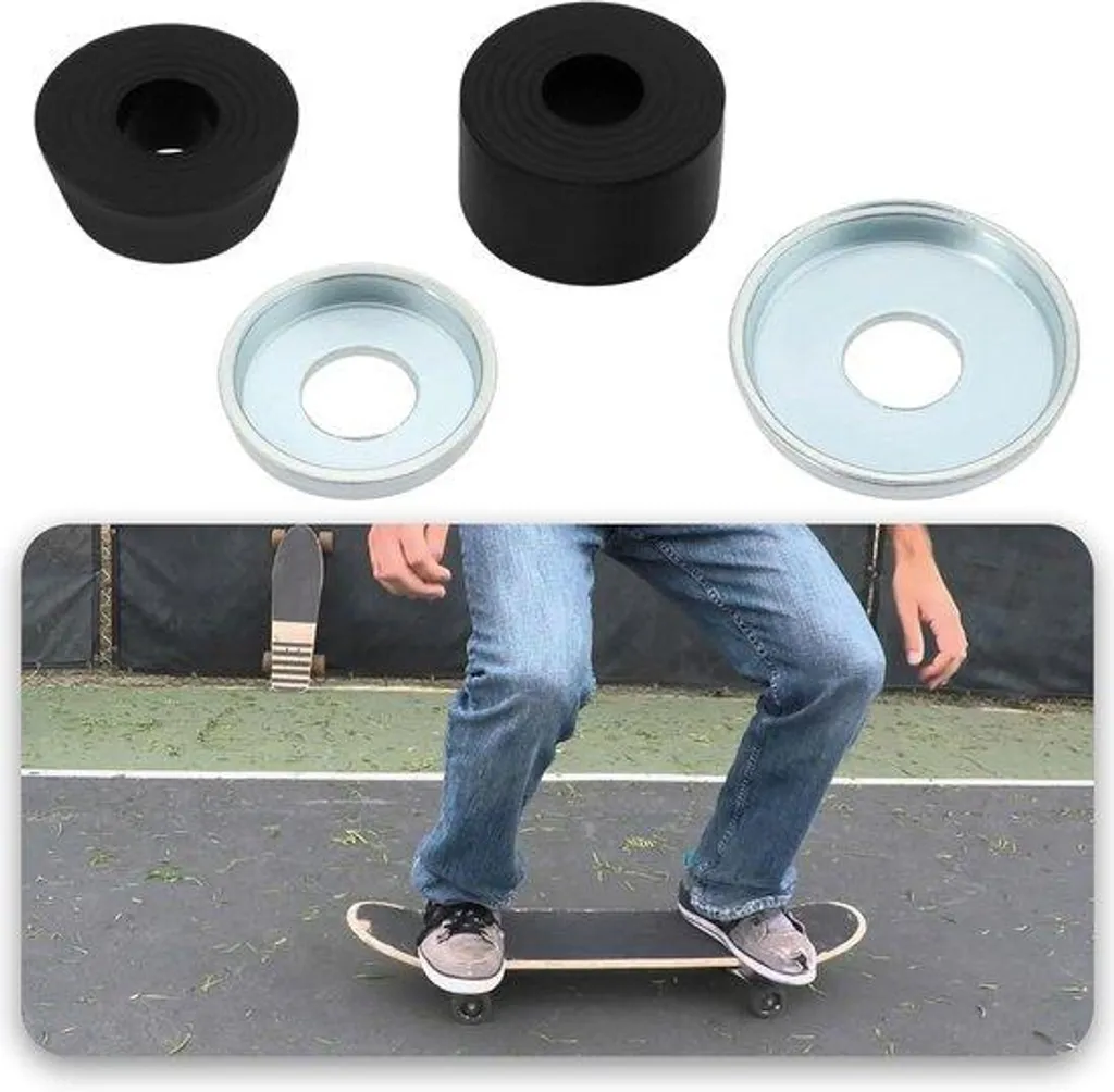 Lot de bagues de skateboard 95A noires pour trucks Independent et Venture