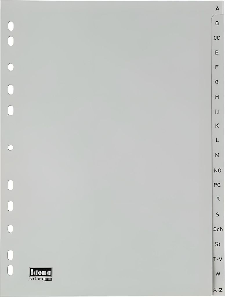 Zakladač A-Z / 20 ks / DIN A4 / z PP 120µ / farba: sivá Obrázok produktu 