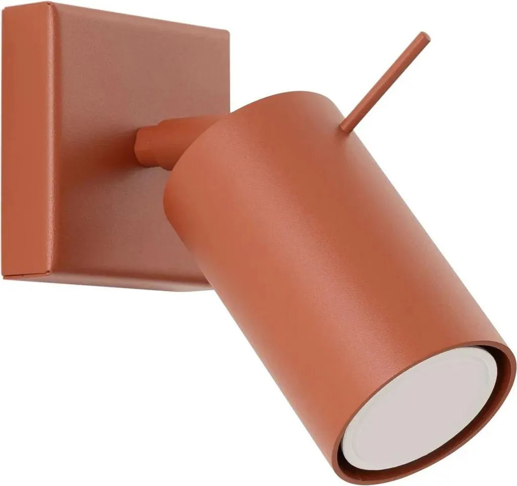 Lampada Moderna RING Rosso Ocra Sollux - Design Minimal Acciaio