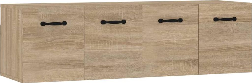 vidaXL Wandschränke 2 Stk. Sonoma-Eiche 80x35x36,5 cm Holzwerkstoff