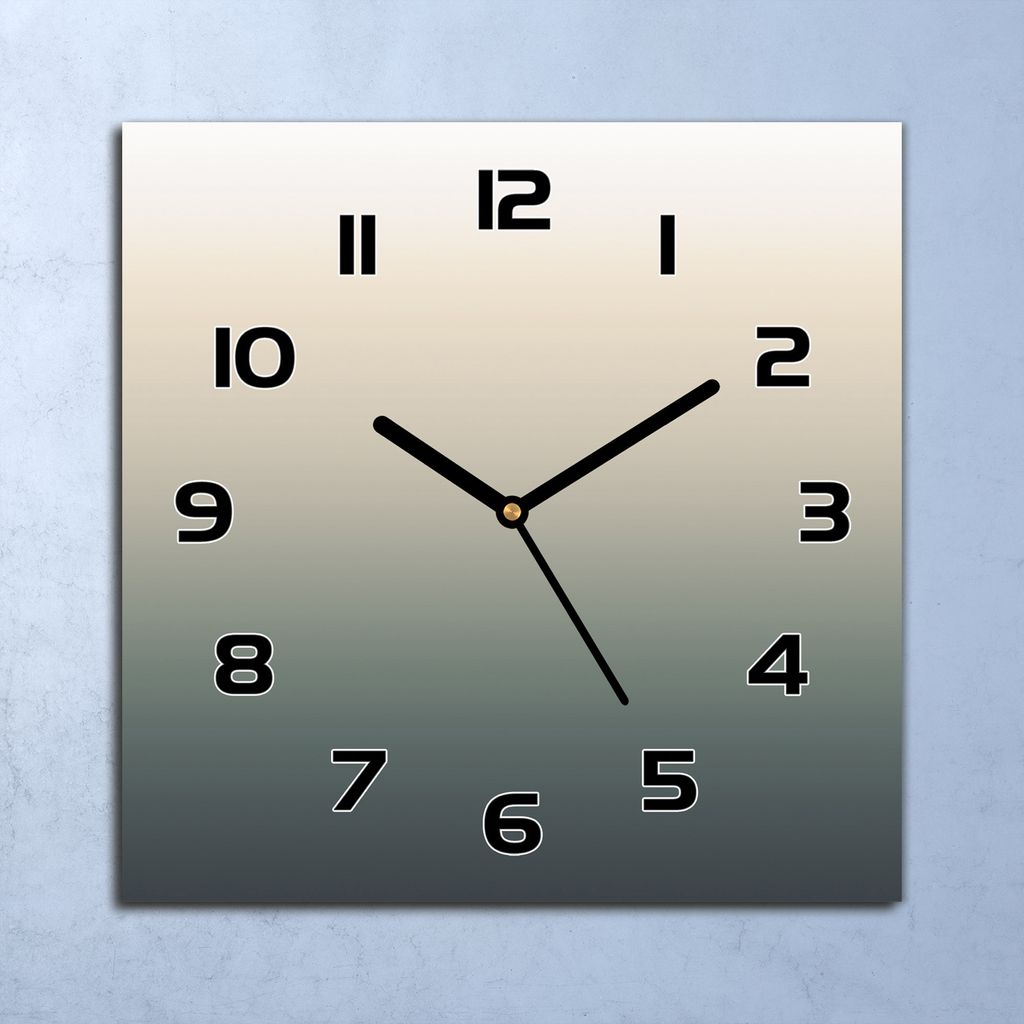 Wanduhr Echt-Glas-Küchenuhr Pastell Farbverlauf Quarz 30x30 Deko Bilder