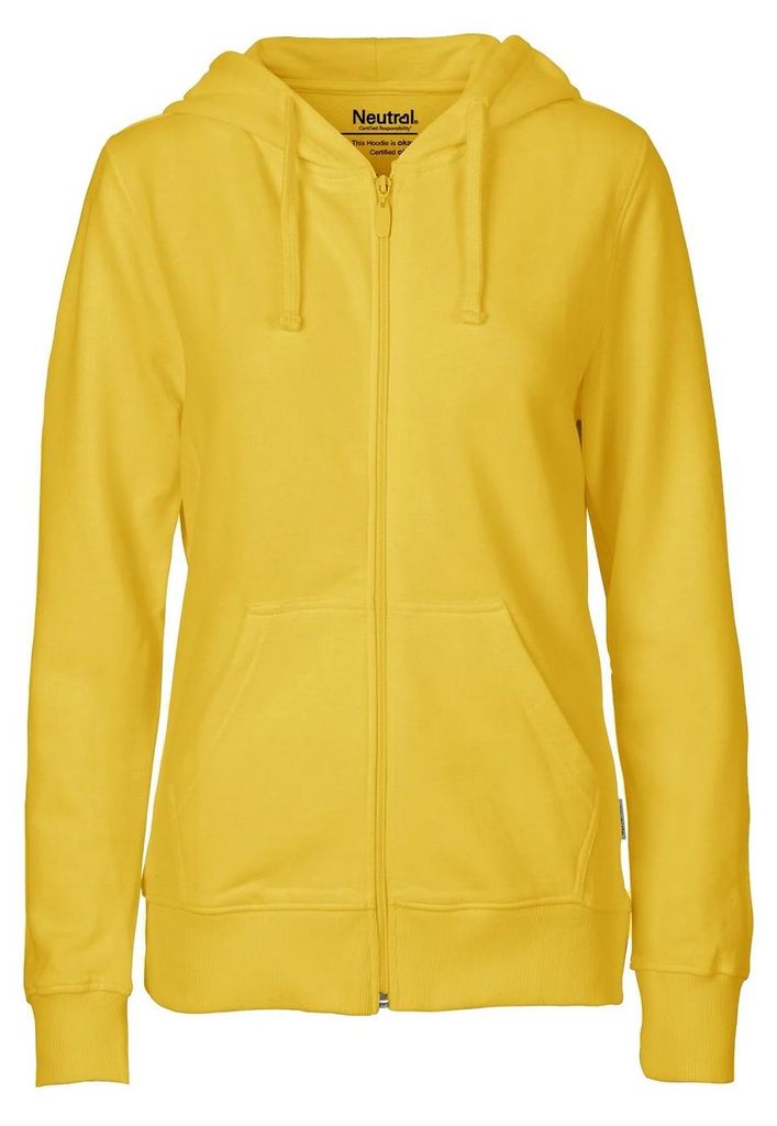 Neutral - Hoodie mit durchgehendem Reißverschluss für Damen LT3896 (L) (Gelb)