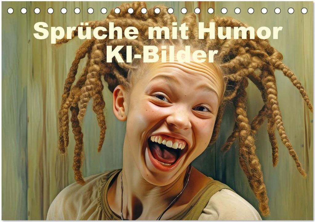 Sprüche mit Humor - KI-Bilder (Tischkalender 2026 DIN A5 quer), CALVENDO Monatskalender