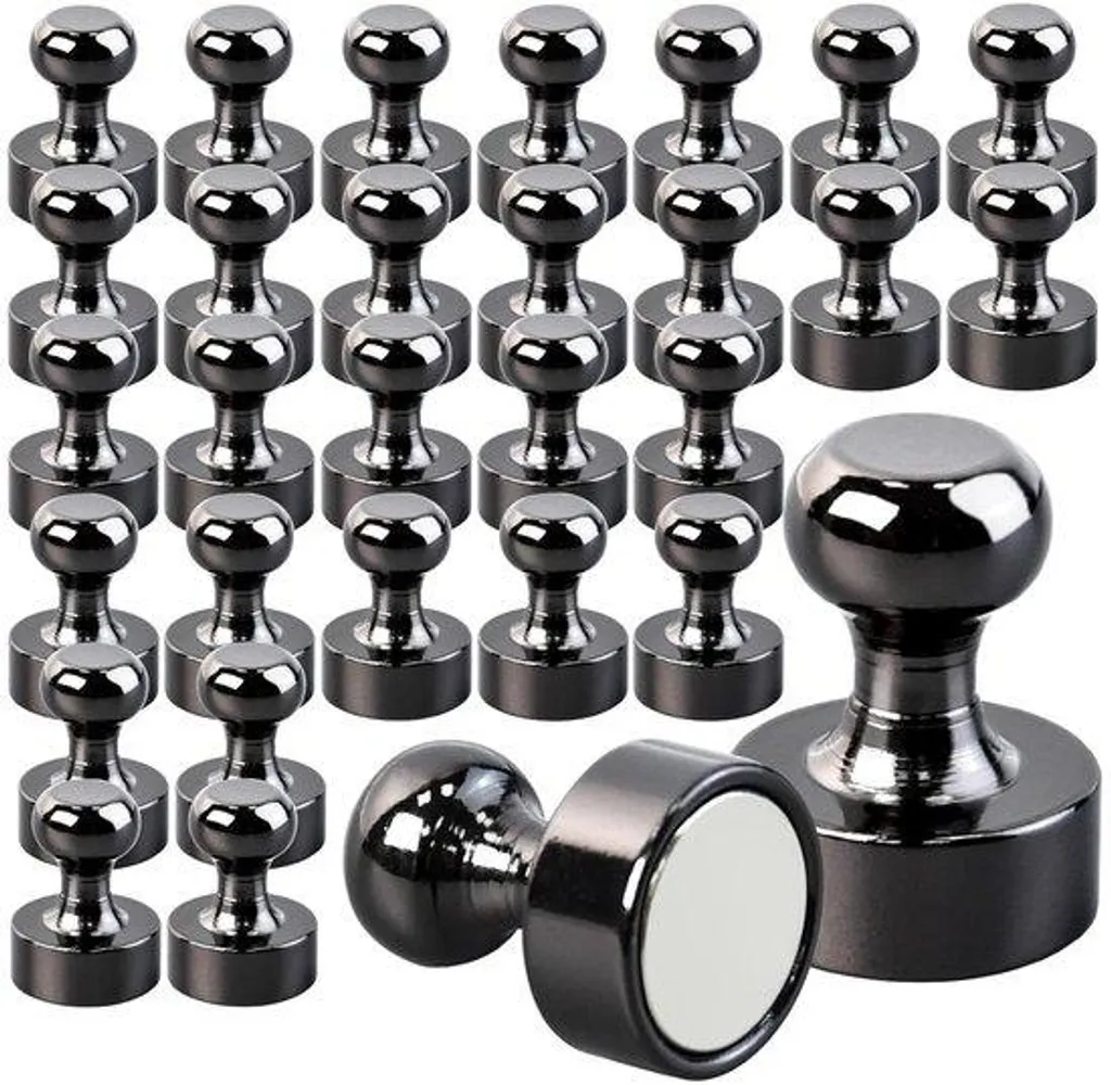 Mini Aimants Néodyme Ultra-Puissants Noirs pour Tableau et Réfrigérateur