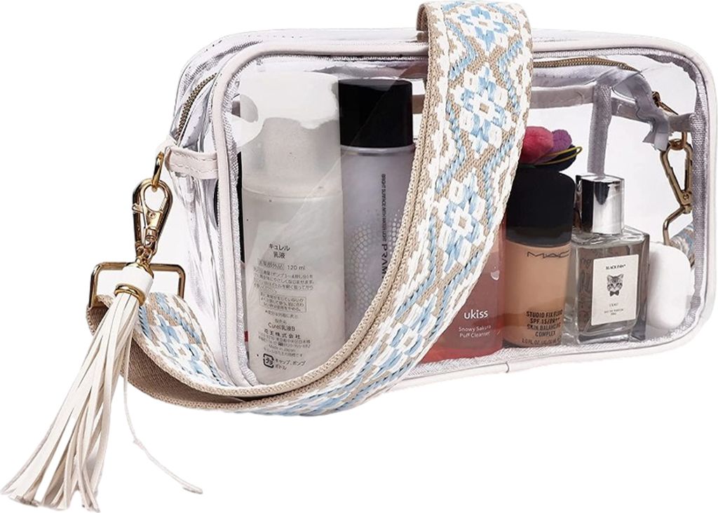Transparente Taschen, mit Gitarrengurten, transparente Umhängetasche