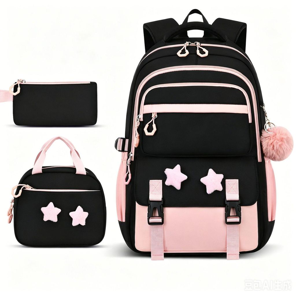 Schulranzen Set 3-teilig, Leichter Rucksack Wasserdicht, 16 Produktbild 