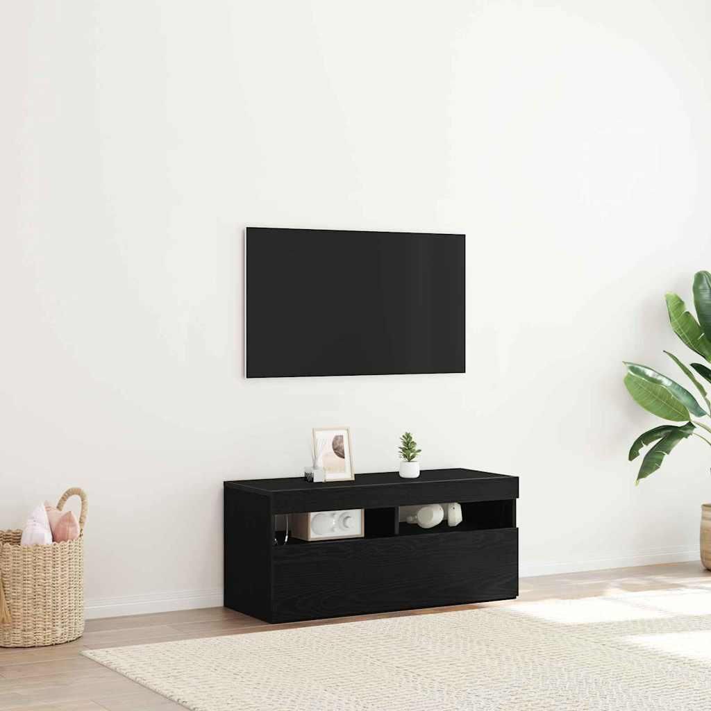 Maison Exclusive - TV-Schränk Schwarz Eichen-Optik 90 x 35 x 40 cm Holzwerkstoff