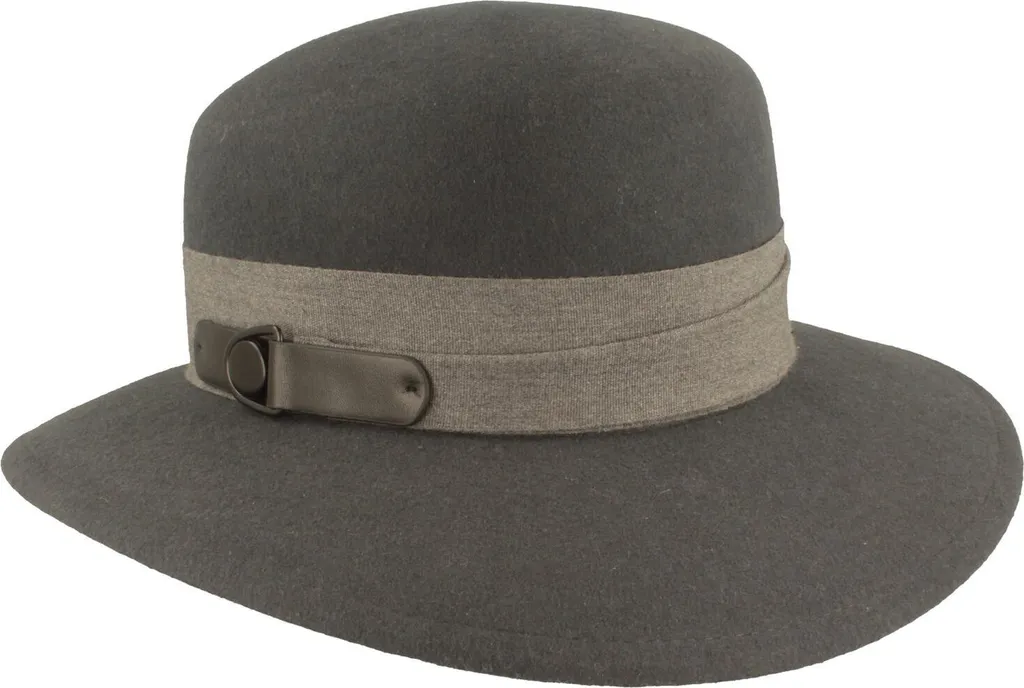 Cloche Mayser en Feutre de Laine Doux avec Ruban Textile et Bord Roulé