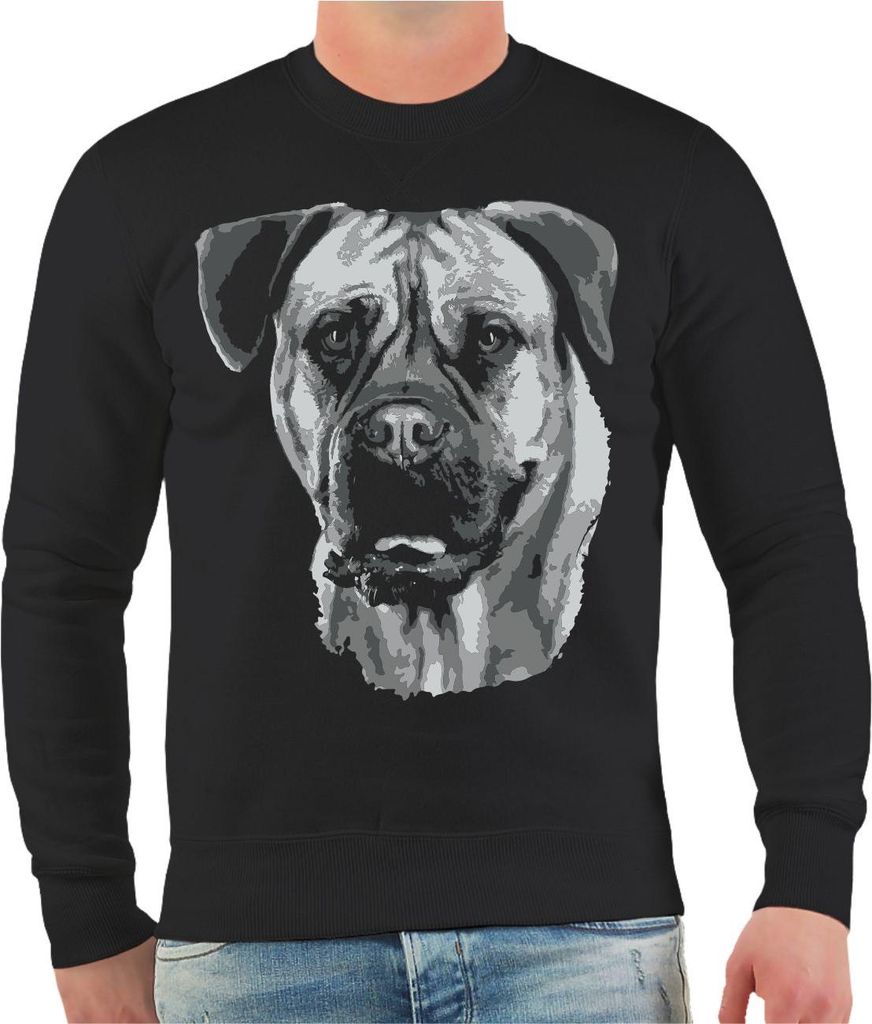 Herren Sweatshirt Bordeaux Dogge