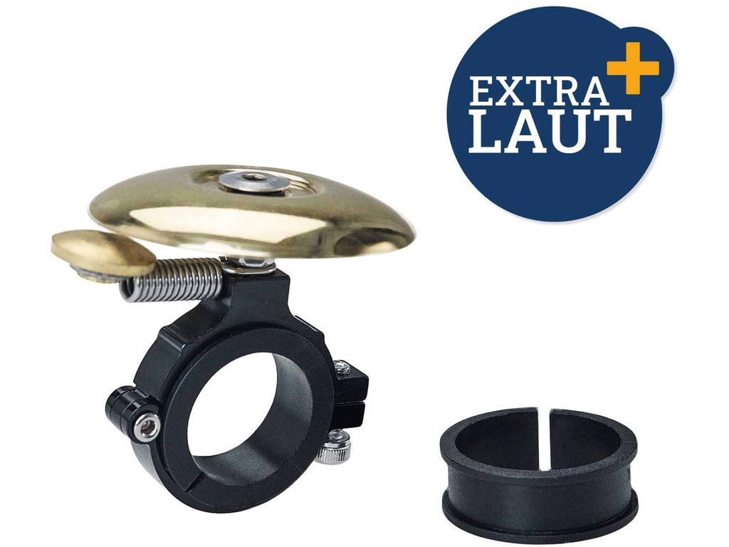 Ufo Fahrradglocke Retro Glocke gold flache Form extra Laut Fahrradzubehör Klingeln Filmer 49131