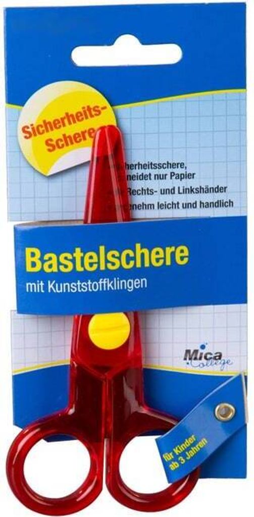 Bastelschere - abgerundete Spitze - rot
