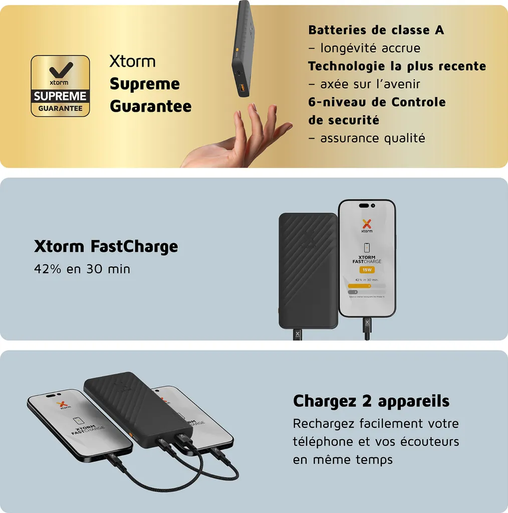 Batterie Externe Xtorm Go2 - Solution Charge Rapide pour Mobile Vide - 11