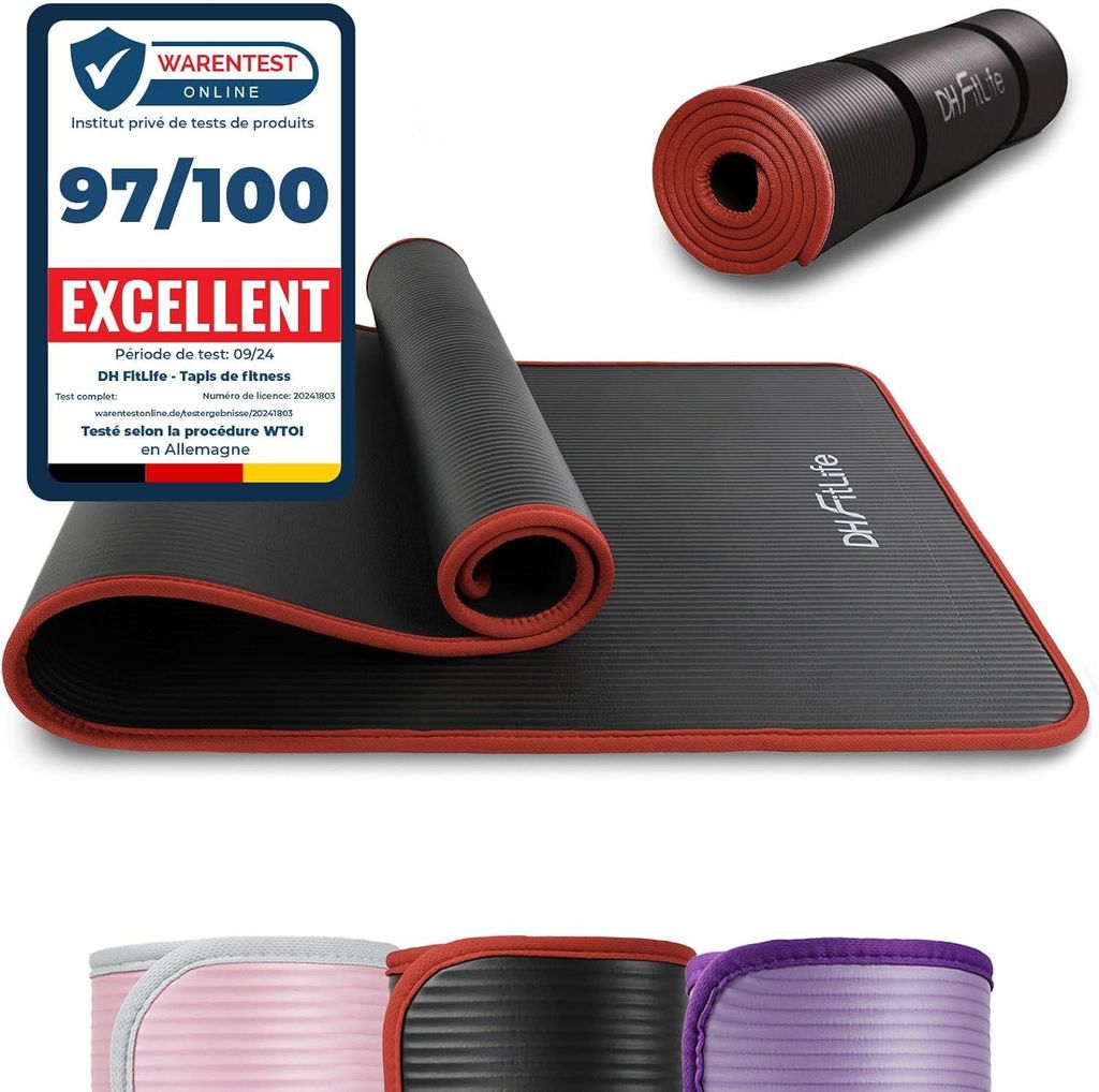 DH FitLife Tapis fitness NBR 10 mm, 183x61 cm, Image du produit 