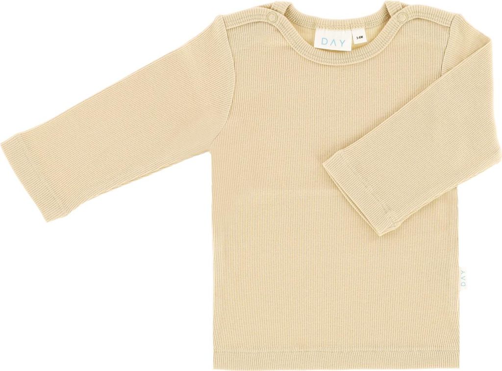 DAY T-Shirt Rib - Cappuccino - Gr. 74/80 | Hübsche Babykleidung