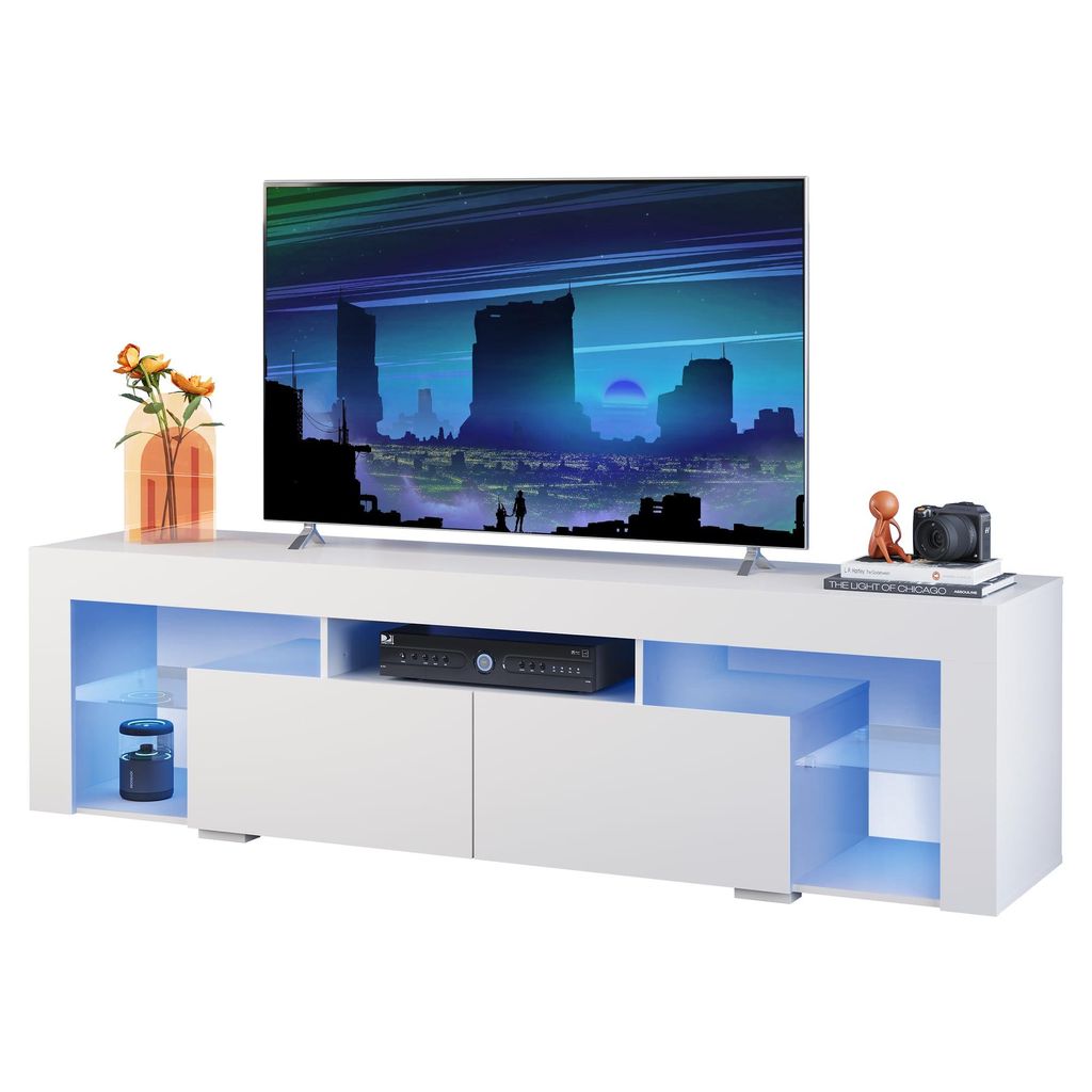 TV-Schrank 160 cm Lowboard mit RGB-LED für Fernseher bis Produktbild 