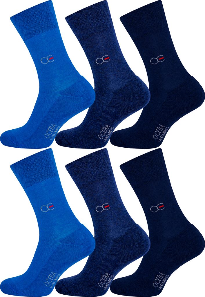 Wellness Socken Baumwolle mit Frotteesohle,Uni, Blau, Gr. Produktbild 