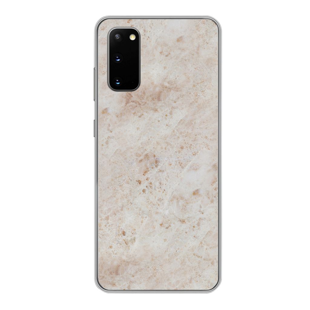 MuchoWow Handyhülle Schutzhülle Hülle für Samsung Galaxy S20 Marmor - Muster - Braun Silikon Softcase Handy Hülle - Bild