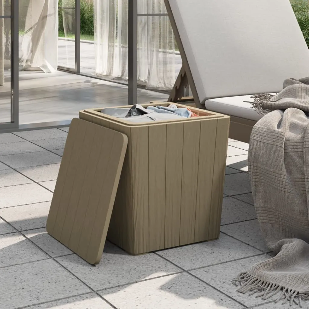Petite table basse de balcon marron clair en polypropylène amovible