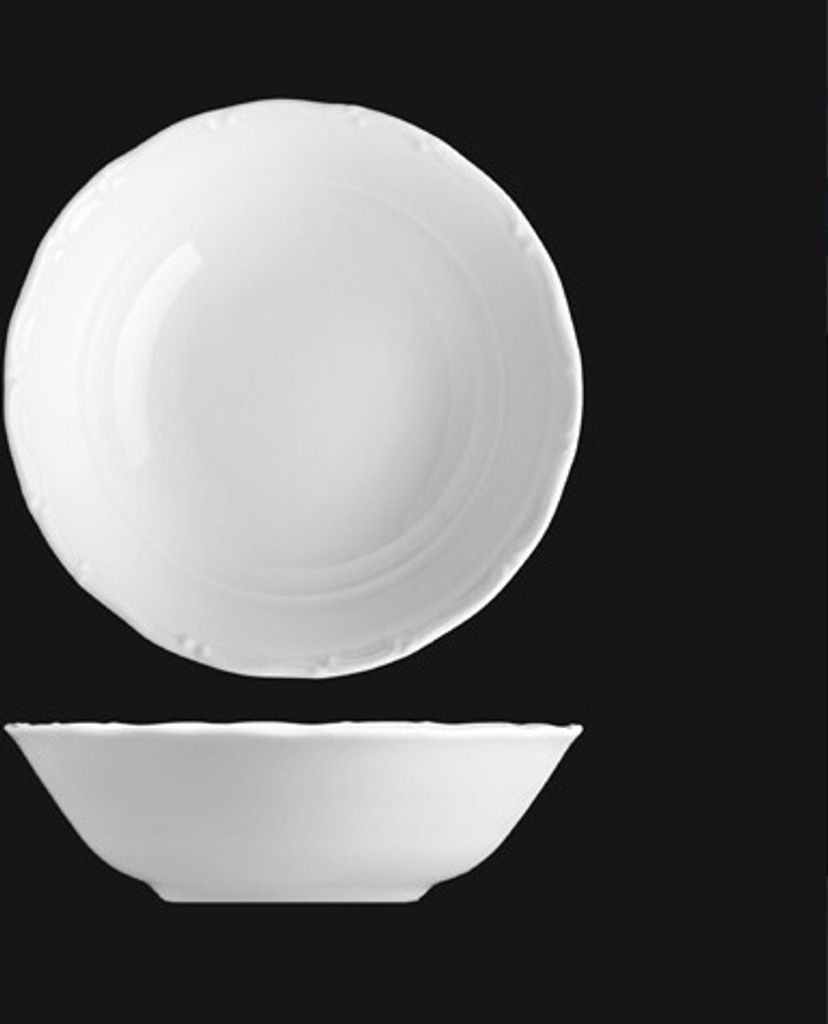 Kompottschale 17 cm, weißes Porzellan, Verona, G. Benedikt Produktbild 