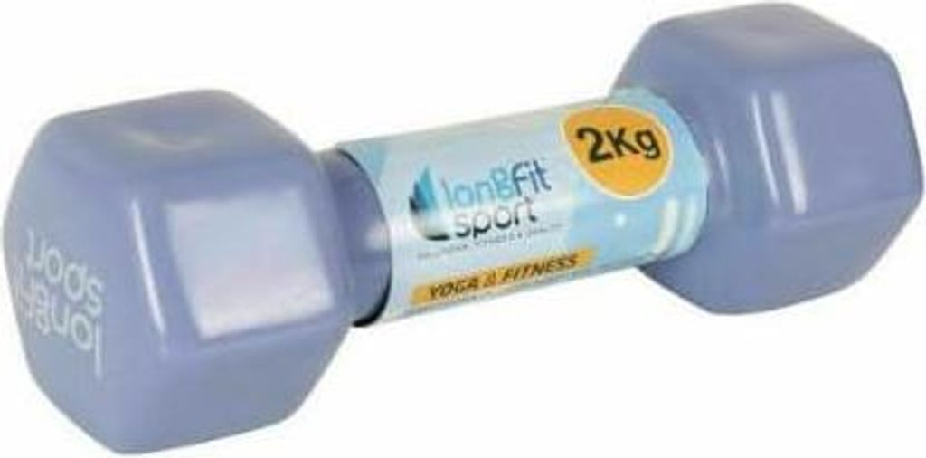 LongFit Sport Kurzhanteln 2 kg, Violett, 3 Stück