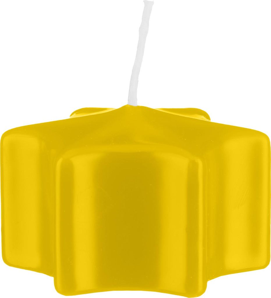 Sternkerzen Schwimmkerzen Zitrone Gelb 35 x Ø 60 mm, 16 Stück