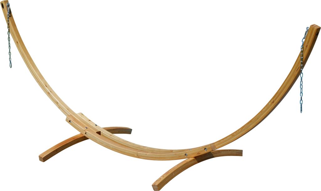 350cm Hängemattengestell Gestell aus Holz Lärche NATUR ohne Hängematte komplett mit Schrauben