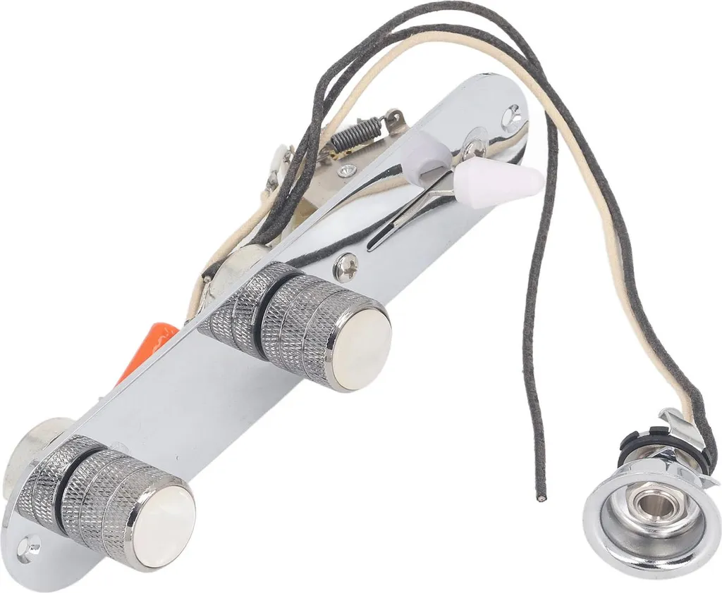 Plaque de Commande Pré-câblée pour Guitare Électrique avec Boutons Silver
