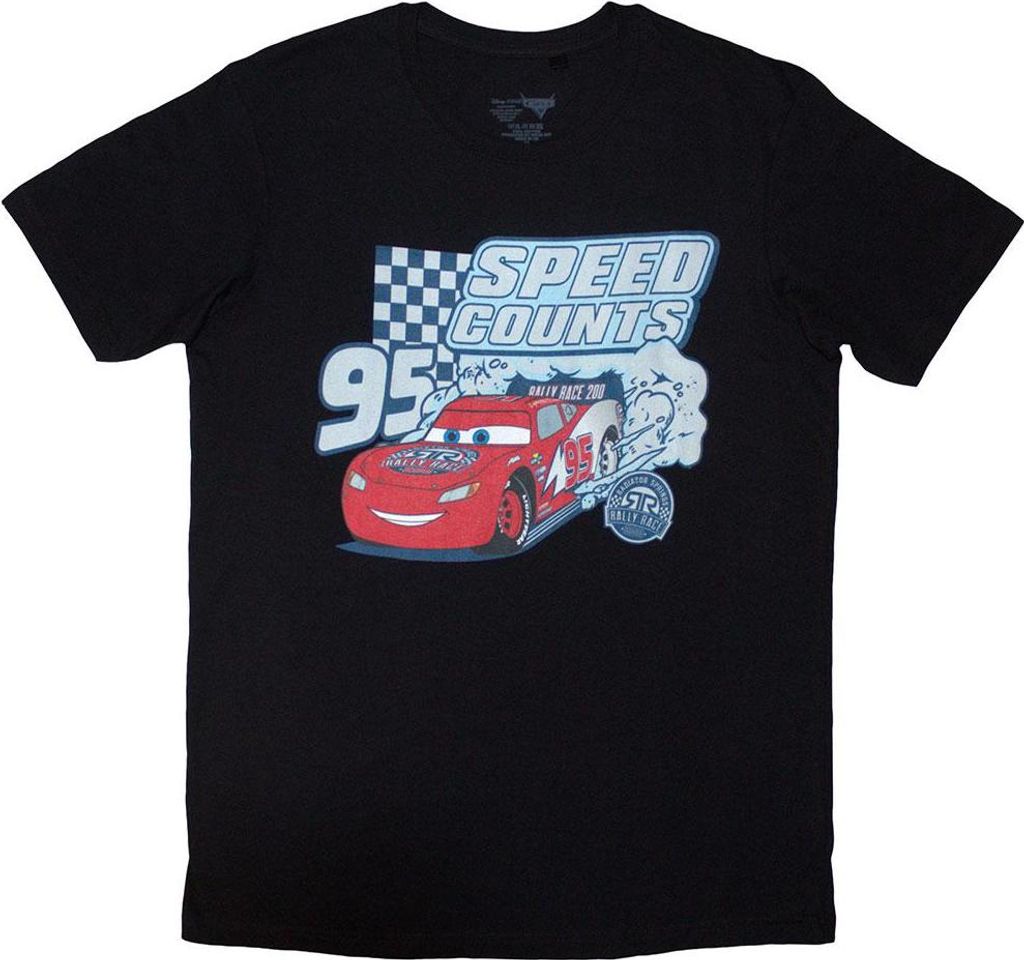 Cars - "Speed Counts" T-Shirt für Herren/Damen Uni RO14193 (S) (Schwarz)