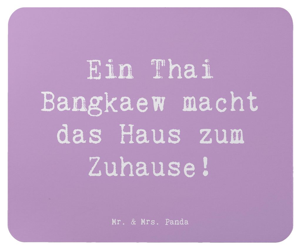 Mr. & Mrs. Panda Mauspad Spruch Thai Bangkaew Zuhause - Lavendeltraum - Geschenk, Hunderassen, Treue, laptop mousepad, mousematte, loyal, sozial, H...
