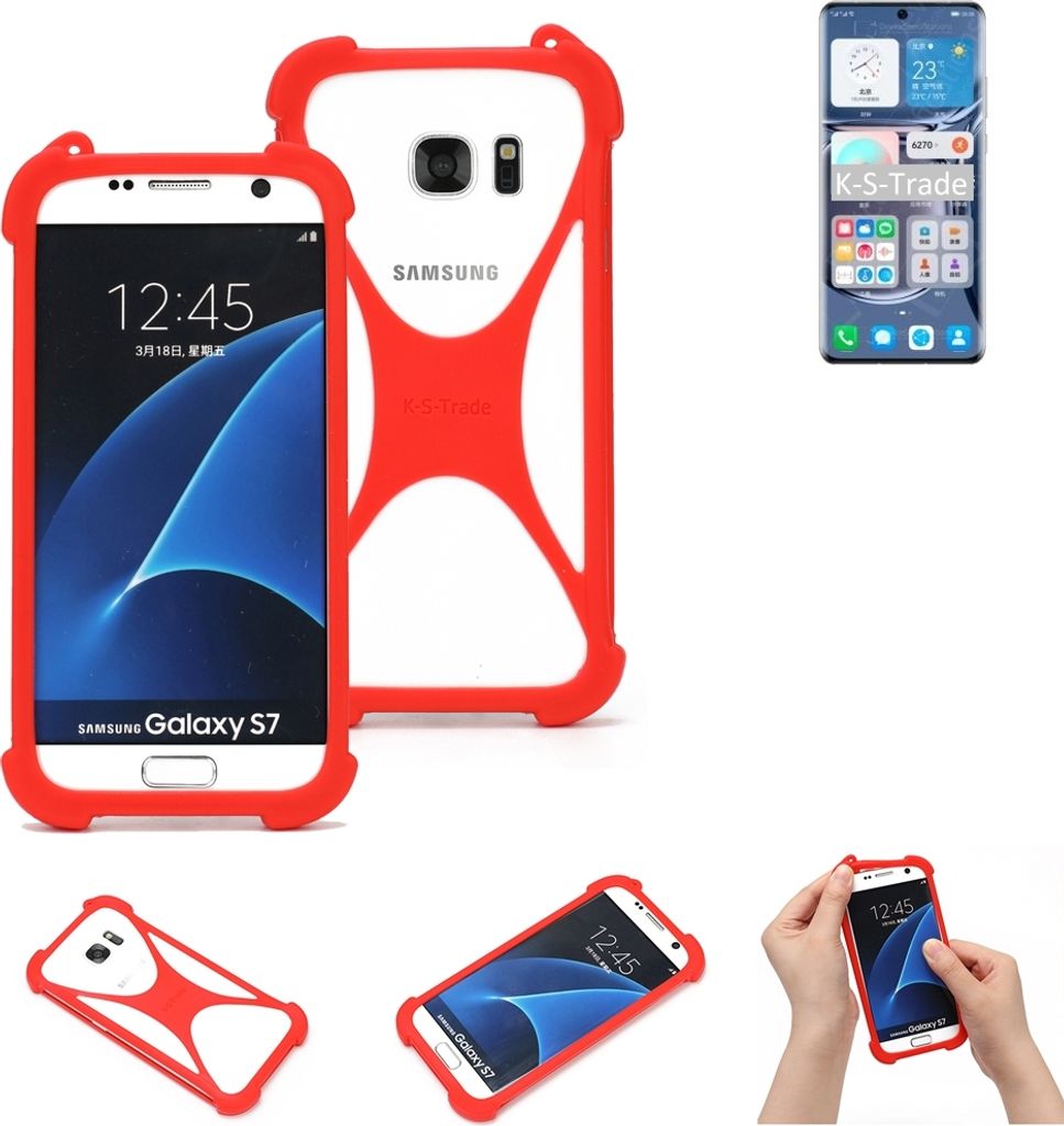 K-S-Trade Handy-Hülle kompatibel mit Huawei P50 Pro SD888 Schutz-Hülle Bumper Silikon Schutz Hülle Cover Case Silikoncase Silikonbumper TPU