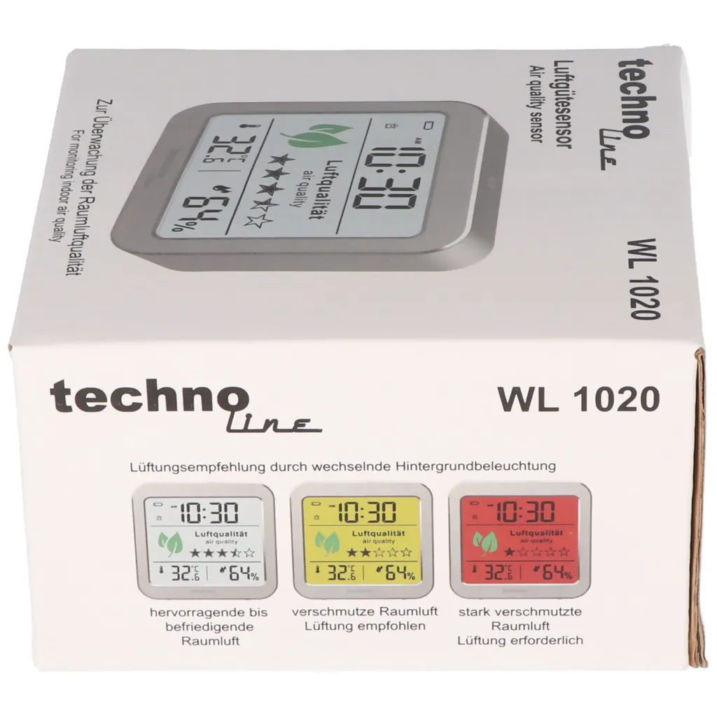 Moniteur d'Air WL 1020 Technoline avec Écran LCD et Alarme de Ventilation - 8