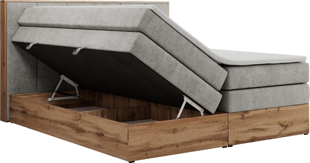 MKS MEBLE Boxspringbett, Doppelbett mit zwei Produktbild 