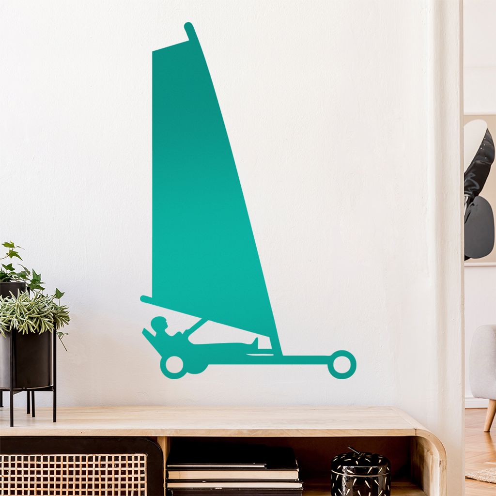 Strandsegeln Sport Figur Wandtattoo Wandaufkleber Wall Sticker - Dekoration, Küche, Wohnzimmer, Schlafzimmer, Badezimmer