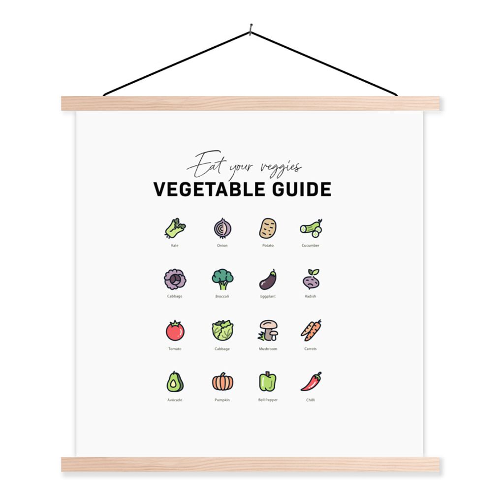 MuchoWow® Textilposter Küche - Lebensmittel - Gemüse 40x40 Produktbild 