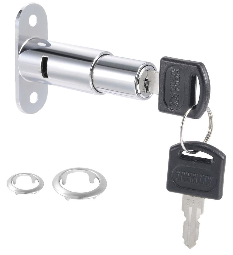 2 Stš¹ck Schubladen Schreibtisch Kleiderschrank drš¹cken Kolbenschloss 3/4" Zylinderdurchmesser 1-1/2" Zylinderl?nge Zinklegierung Chrom Oberfl...