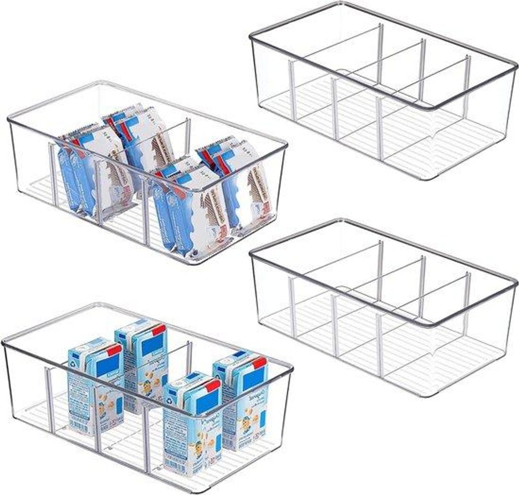 Premium Stapelbare Küchenorganizer mit 4 Fächern für BPA-freie Behälter