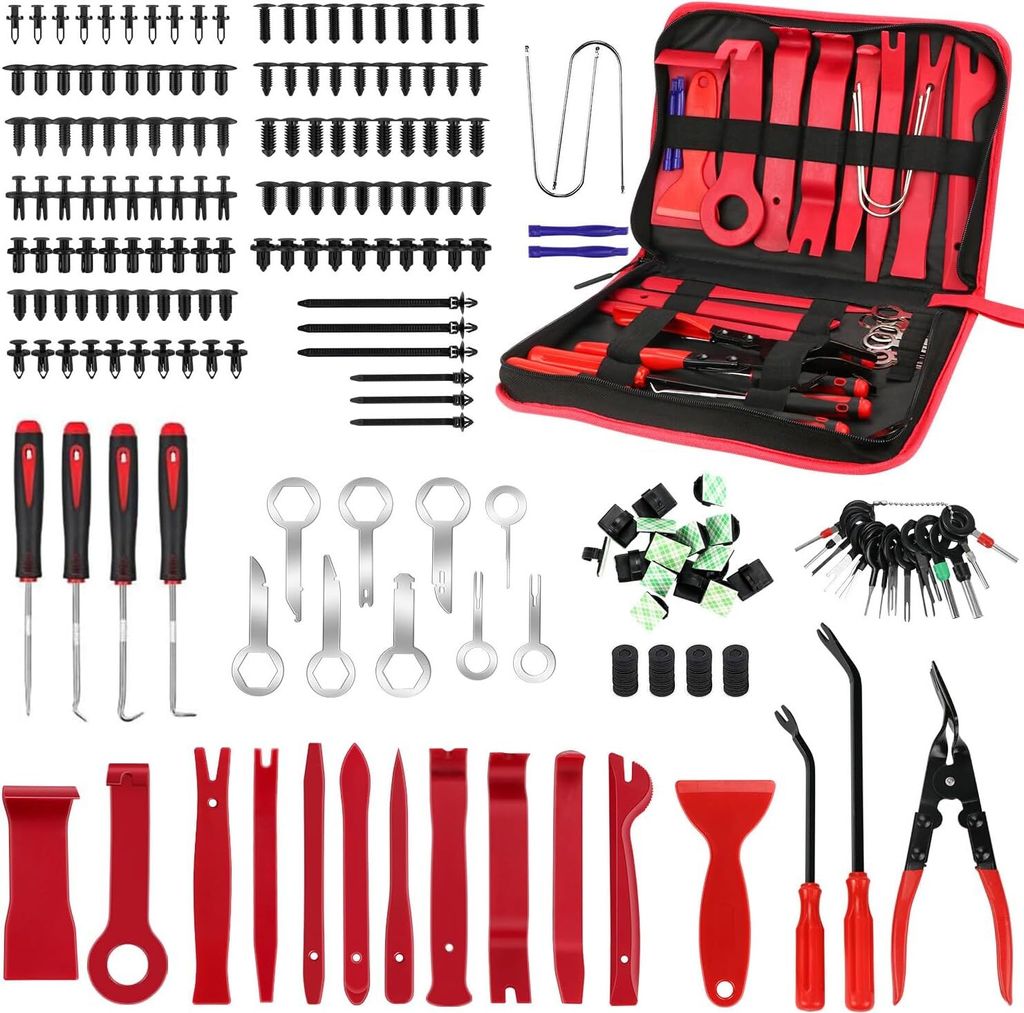 Auto Demontage Werkzeug Auto Befestigung Clips L?sewerkzeug, 260tlg Fahrzeug Innen-Verkleidung Ausbau Hebelwerkzeug Zierleistenkeile Set, Auto Trim...