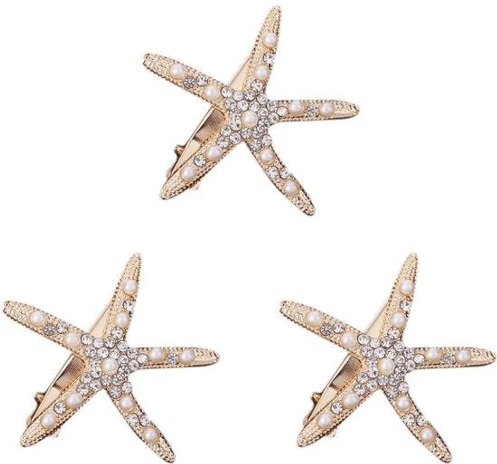 3 barrettes cheveux diamant étincelantes, pinces mariage pour fille