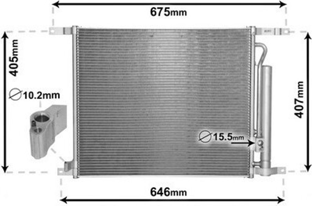 VAN WEZEL 81005139 Kondensator Klimaanlage Klimakondensator für CHEVROLET Aveo / Kalos Schrägheck (T250, T255) +Trockner