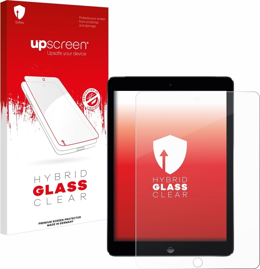upscreen Schutzglas für Apple iPad Air 2 2014 Schutzfolie Panzer Folie Glas Display Schutz klar