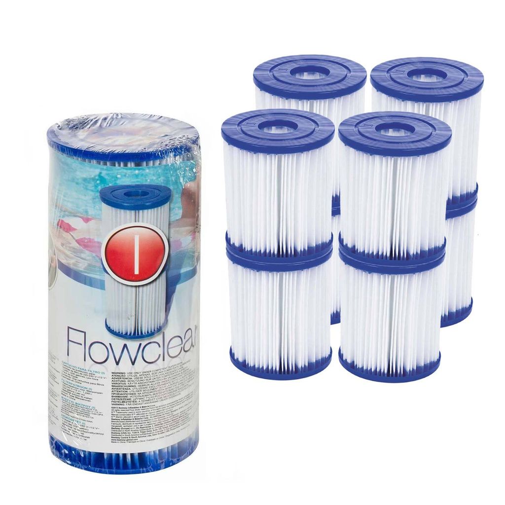 Bestway Filterkartuschen Gr.I Ø 8 cm x H 9,0 cm 8er Set, 58093