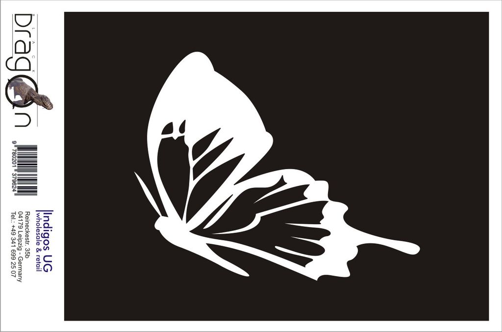 Aufkleber / Autoaufkleber - JDM / Die cut / Auto / OEM - Schmetterling - 150x120 mm weiß - Heckscheibe / Heckscheibenaufkleber