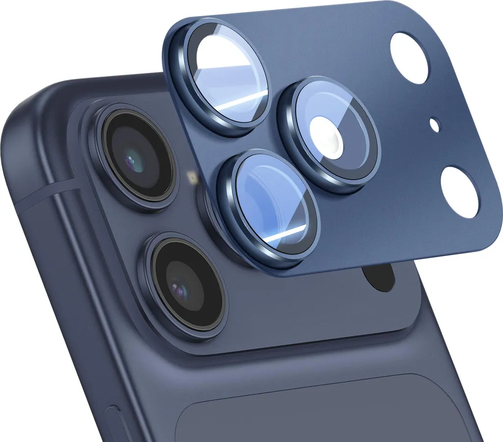 Protezione Fotocamera iPhone 17 Pro Avizar - Telaio Alluminio Blu