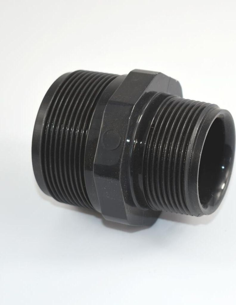 PVC - U Doppelnippel reduziert AG 2" x 1 1/2"